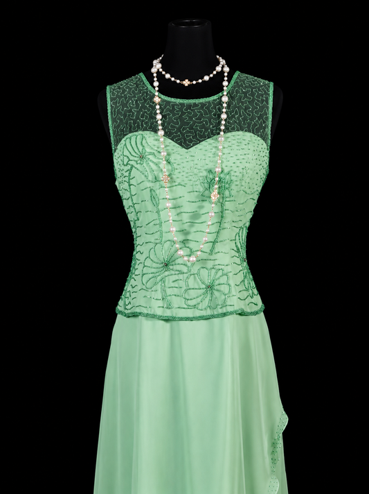 Emerald Lace Whisper Maxi Dress