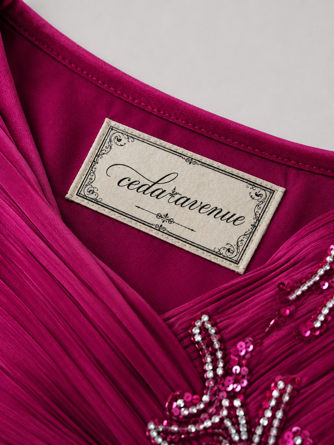Vintage Rose One-Shoulder Gala Gown