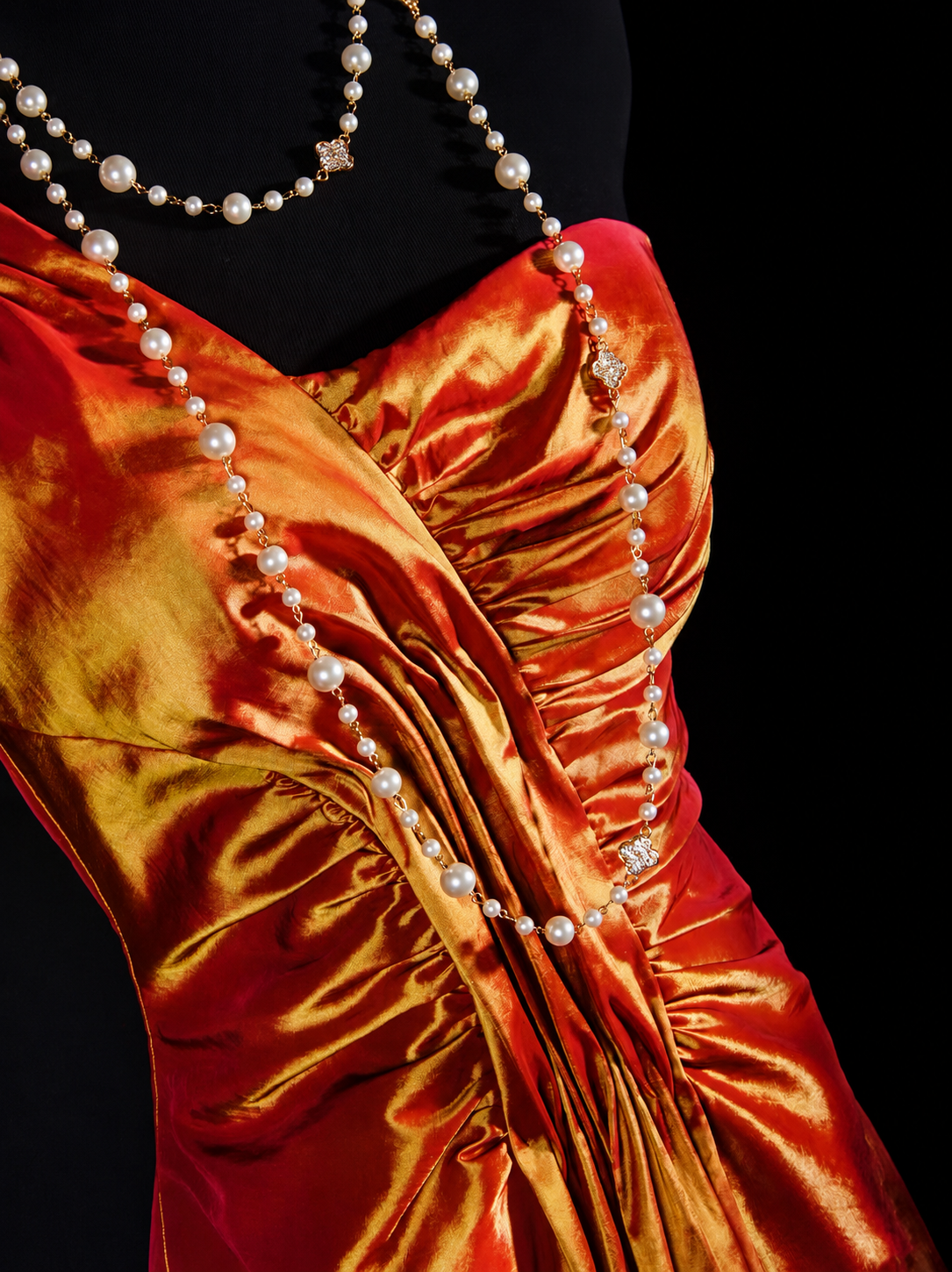 Golden Mirage Vintage Mermaid Gown
