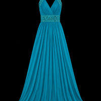Peacock Breeze Chiffon Maxi Dress