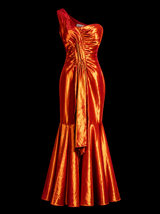 Golden Mirage Vintage Mermaid Gown