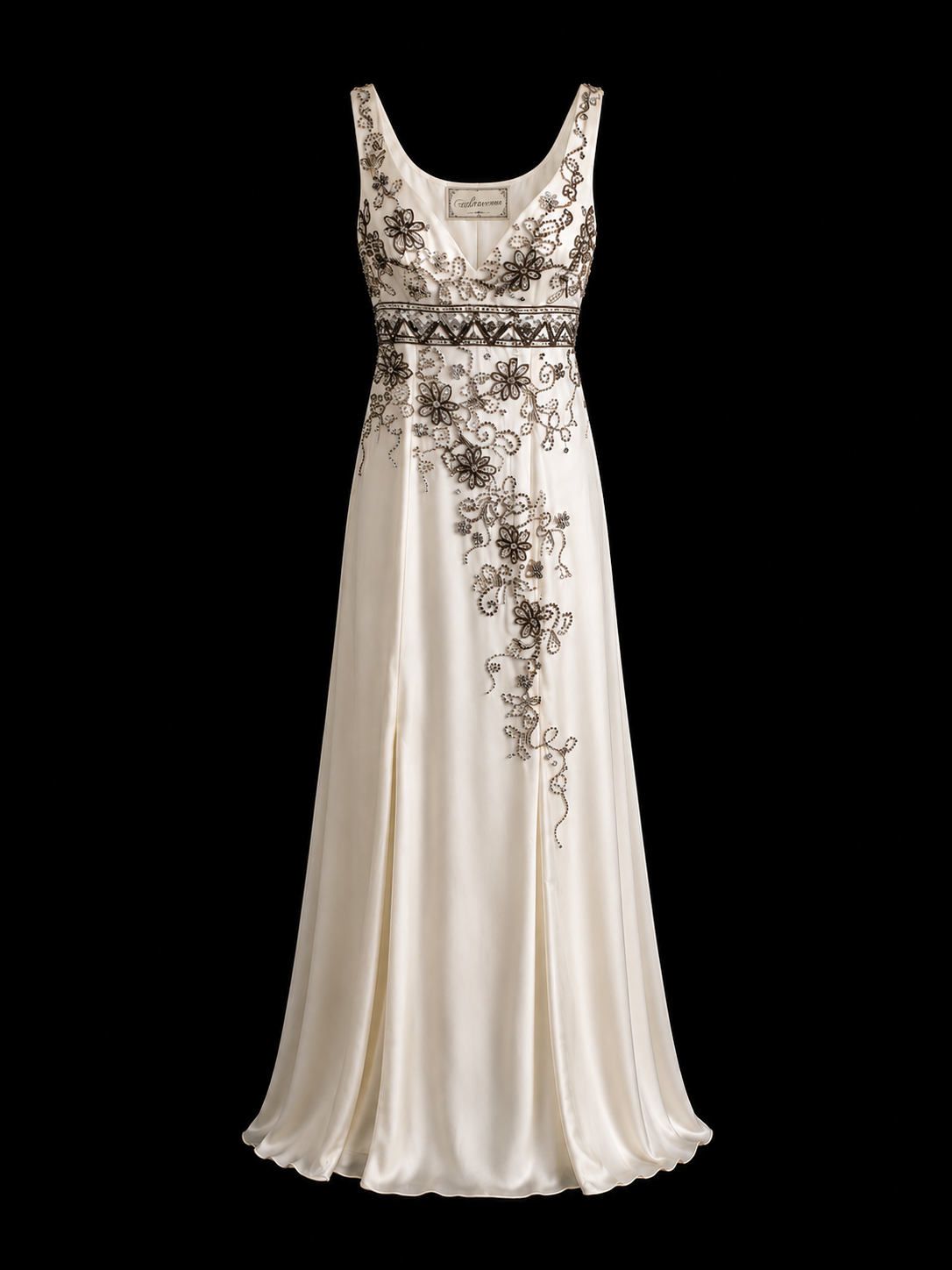 Silken Charm Elegant Evening Gown
