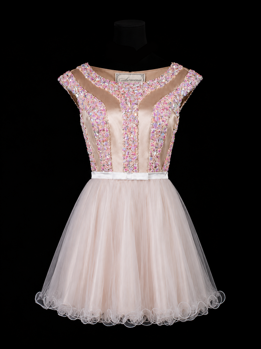 Crystal Crown Princess Cocktail Dress
