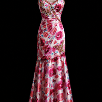 Imperial Bloom Satin Mermaid Gown