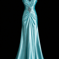 Azure Pearl Mermaid Evening Dress