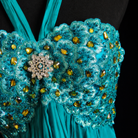 Emerald Breeze Halter Maxi Dress