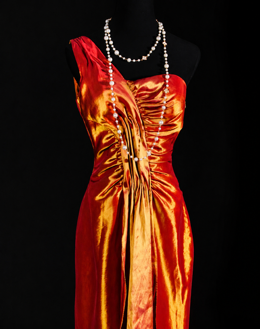 Golden Mirage Vintage Mermaid Gown