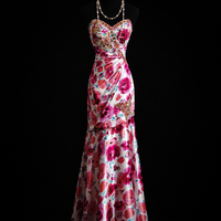 Imperial Bloom Satin Mermaid Gown