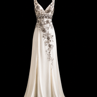 Silken Charm Elegant Evening Gown