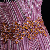 Blush Radiance Beaded Gala Gown