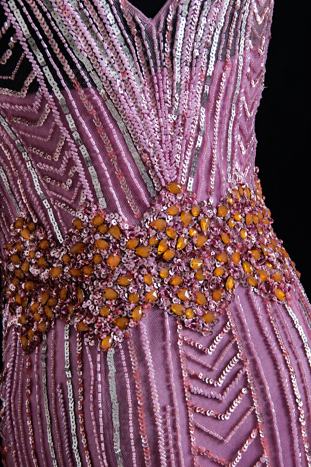 Blush Radiance Beaded Gala Gown