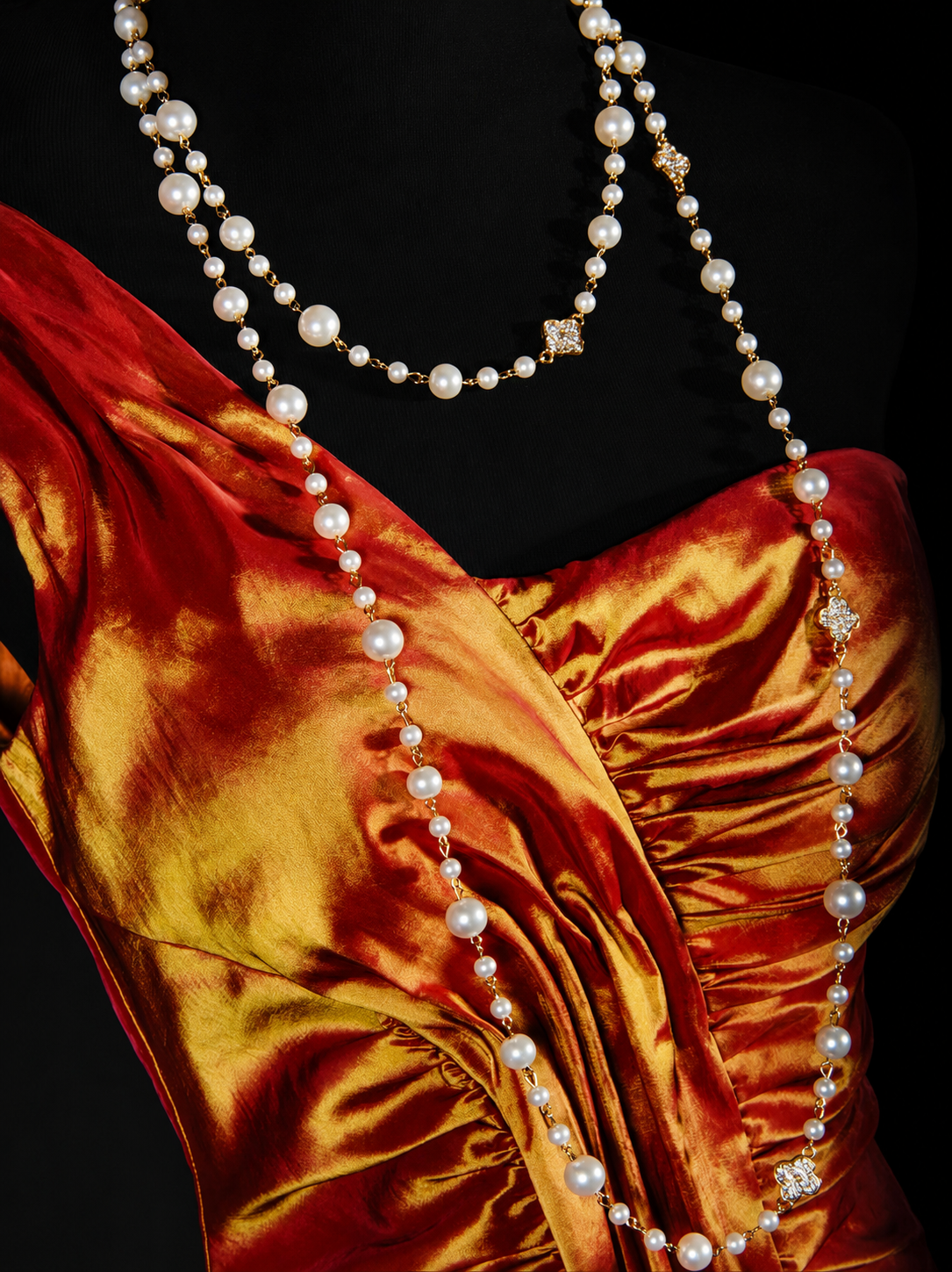 Golden Mirage Vintage Mermaid Gown