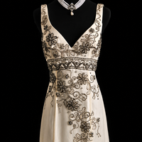 Silken Charm Elegant Evening Gown