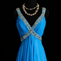 Blue Horizon Flowing Evening Dress