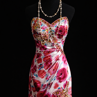 Imperial Bloom Satin Mermaid Gown