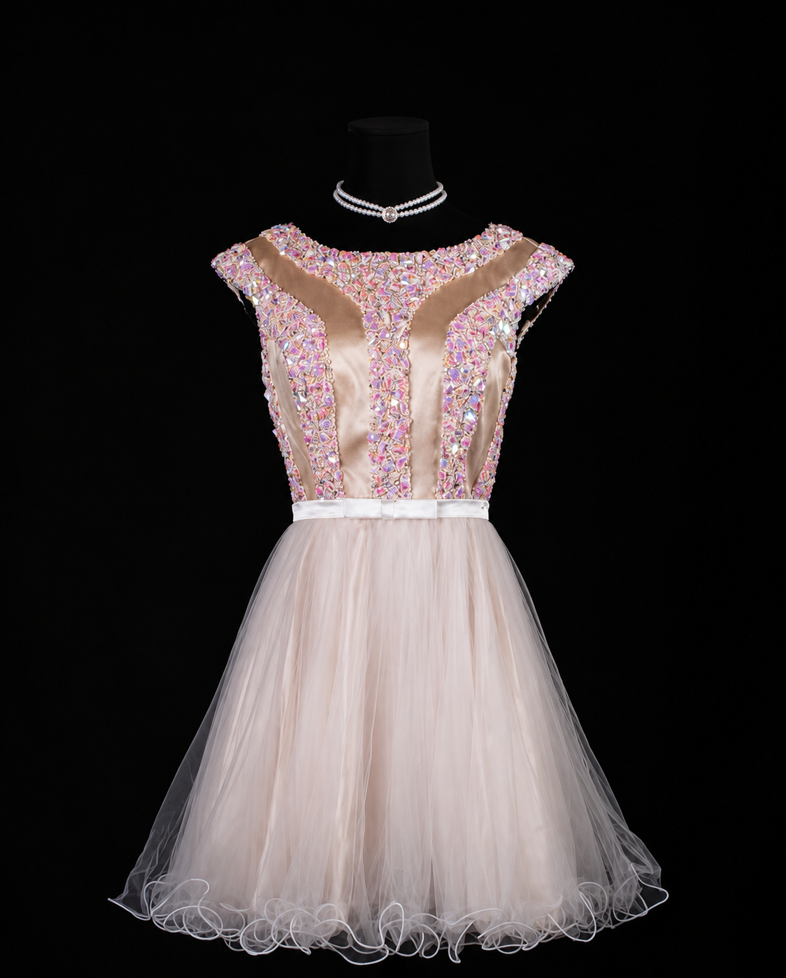 Crystal Crown Princess Cocktail Dress