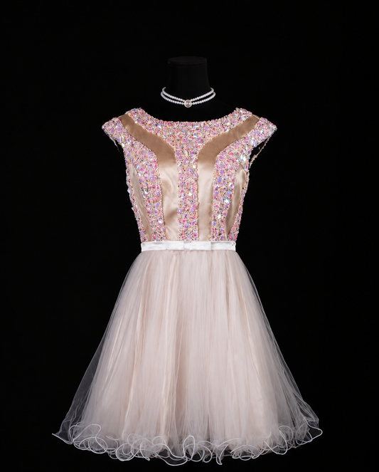Crystal Crown Princess Cocktail Dress