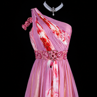 Floral Symphony One-Shoulder Gown