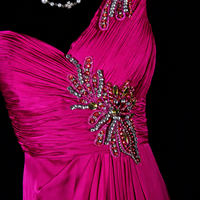 Vintage Rose One-Shoulder Gala Gown