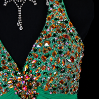 Emerald Prestige Beaded Evening Dress