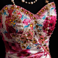 Imperial Bloom Satin Mermaid Gown