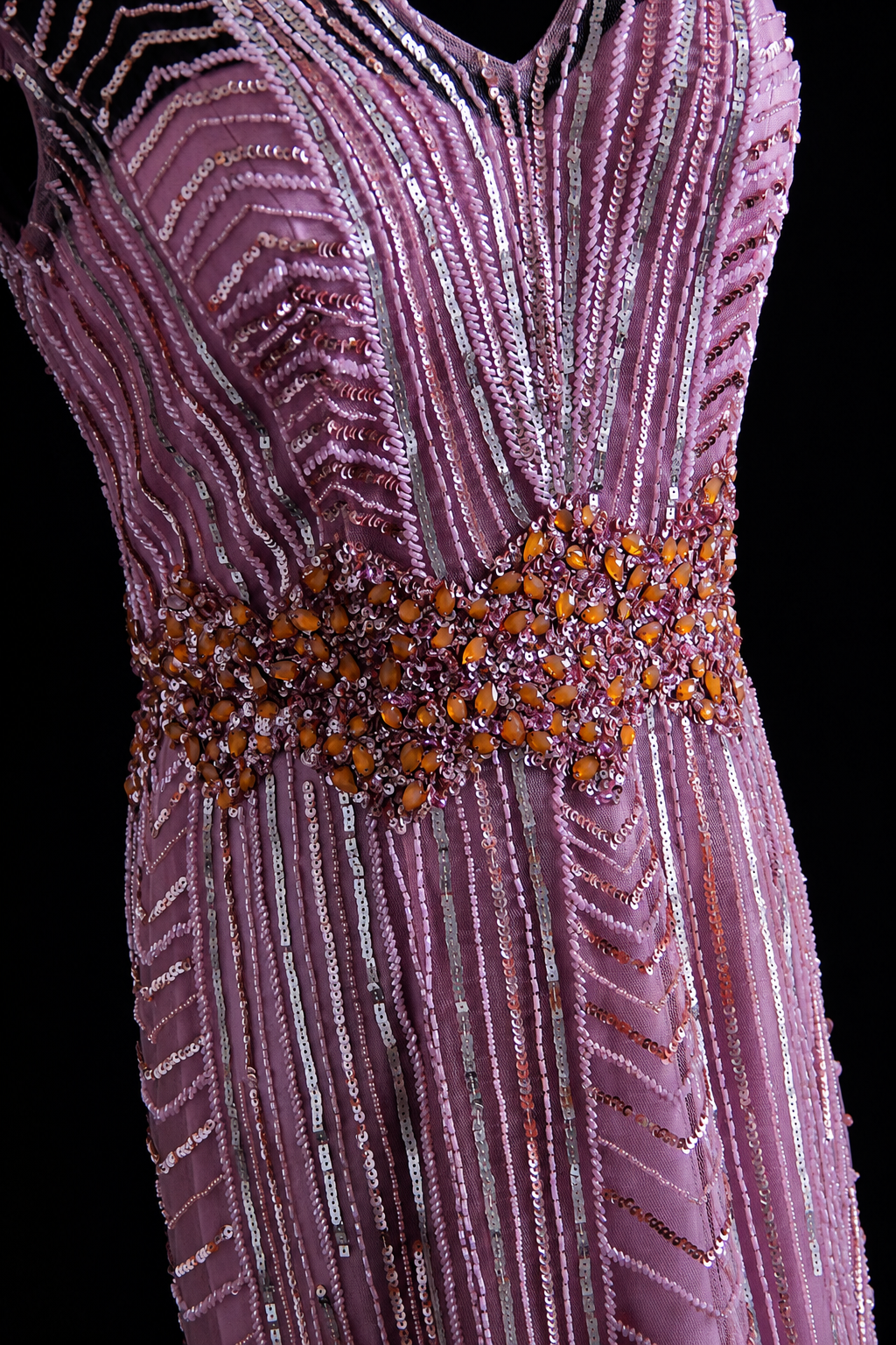 Blush Radiance Beaded Gala Gown