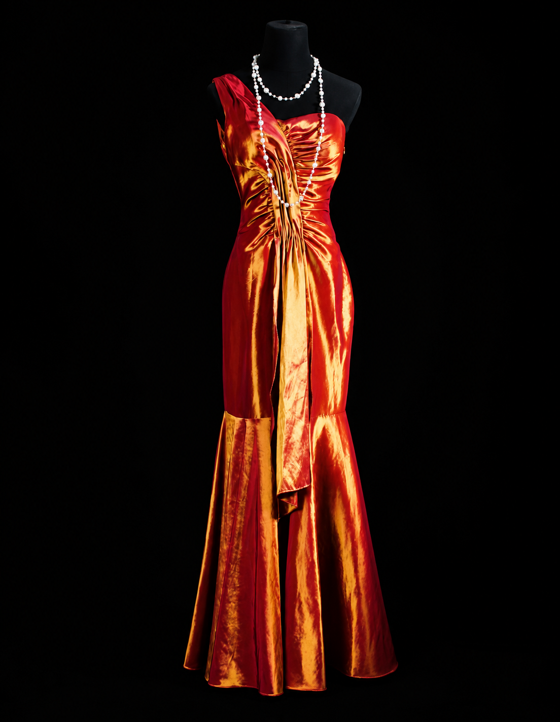 Golden Mirage Vintage Mermaid Gown