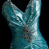 Azure Pearl Mermaid Evening Dress