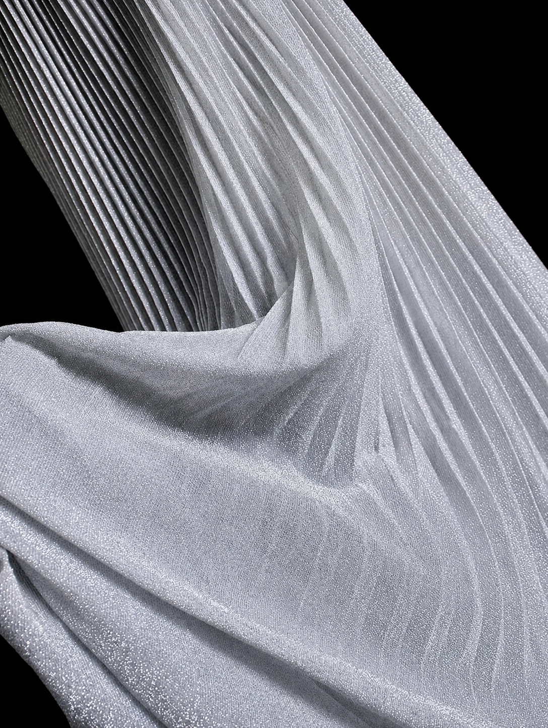 Silver Mist Pleated Ballroom Dress