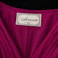 Fuchsia Heritage Draped Evening Dress