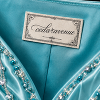 Azure Pearl Mermaid Evening Dress