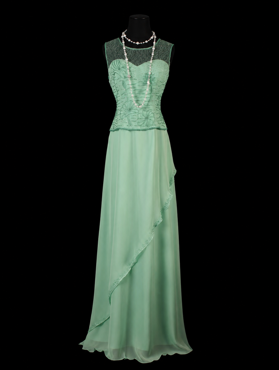 Emerald Lace Whisper Maxi Dress