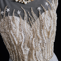 Silver Mist Pleated Ballroom Dress