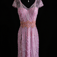 Blush Radiance Beaded Gala Gown