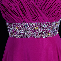 Fuchsia Heritage Draped Evening Dress