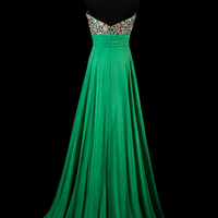 Emerald Prestige Beaded Evening Dress