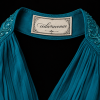Peacock Breeze Chiffon Maxi Dress
