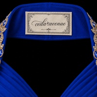 Royal Sapphire Beaded Elegance Gown